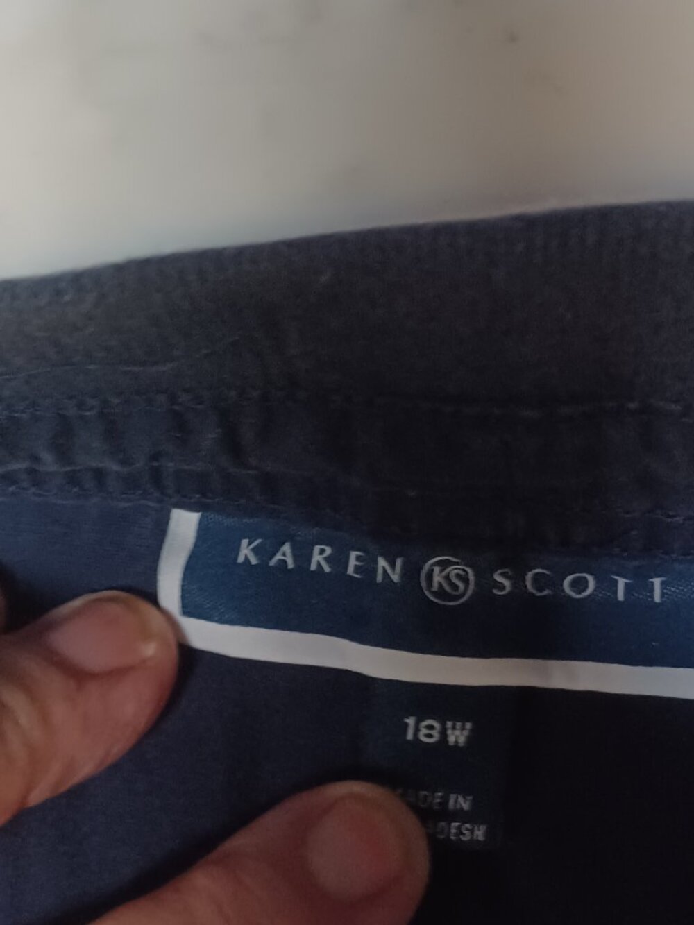 Karen Scott Women's Skort 18W Navy - Picture 4 of 8